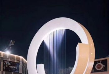 欽州圓環(huán)噴泉雕塑，水景藝術(shù)原理，水景圓環(huán)雕塑廠家