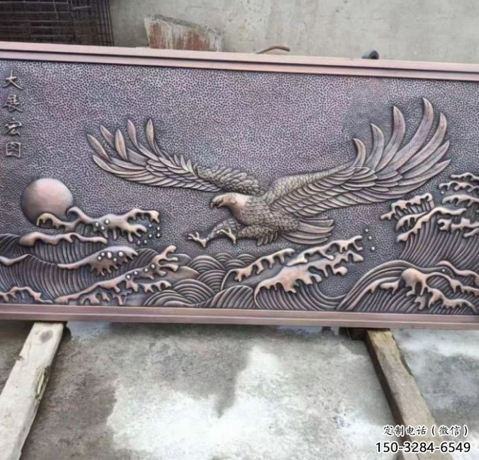 建鄴老鷹浮雕訂做，景區雕塑，鍛銅動物浮雕定價