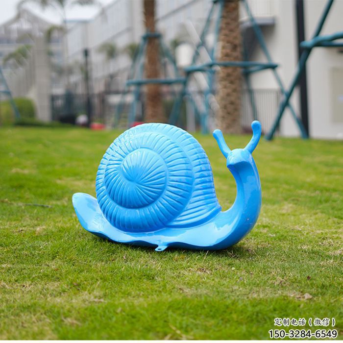 連云港彩繪蝸牛雕塑廠家，園林動物小品，玻璃鋼蝸牛雕塑生產
