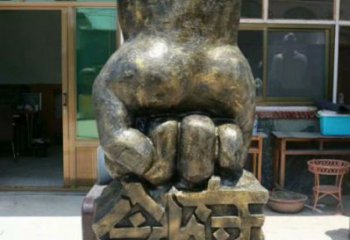 湘西握拳雕塑訂做，歐式風格，玻璃鋼握拳雕塑廠家選定