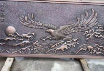 湘西老鷹浮雕訂做，景區雕塑，鍛銅動物浮雕定價