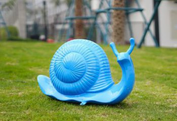 南關彩繪蝸牛雕塑廠家，園林動物小品，玻璃鋼蝸牛雕塑生產