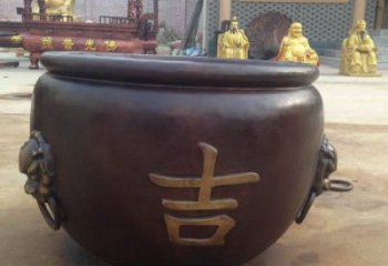 營口吉字銅缸雕塑-青銅鑄造