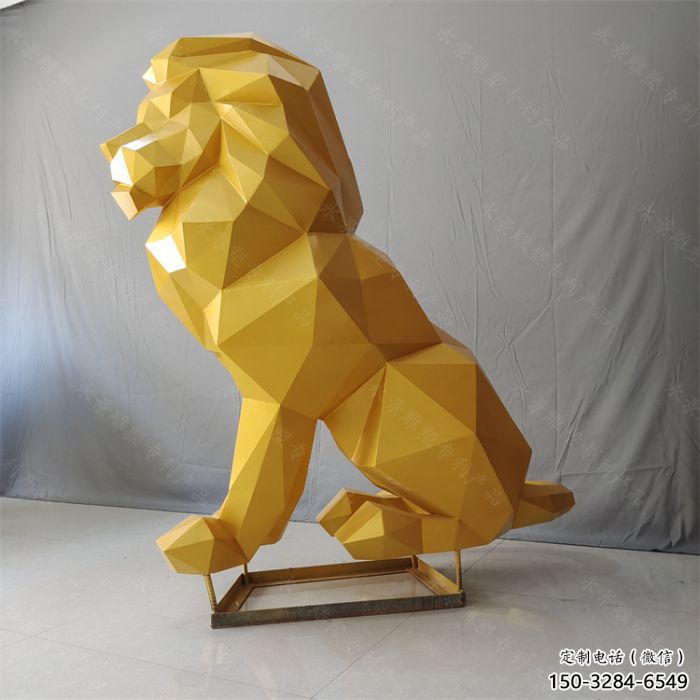 海東獅子雕塑服務商，動物雕塑，不銹鋼獅子雕塑制作