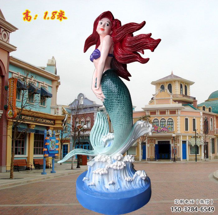 果洛水景美人魚雕塑