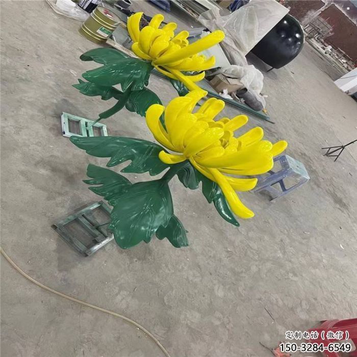 聊城景區菊花雕塑優選，圓雕體系，城市菊花雕塑選定