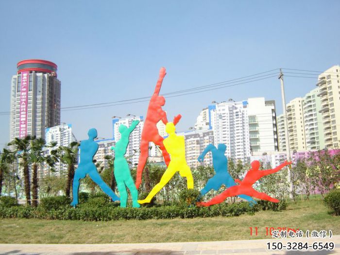 廣安投籃雕塑，剪影工藝制作，不銹鋼體育人物雕塑