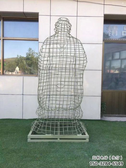 樂山鏤空孔子雕塑訂做，景區雕塑，鐵藝古代人物雕塑定價