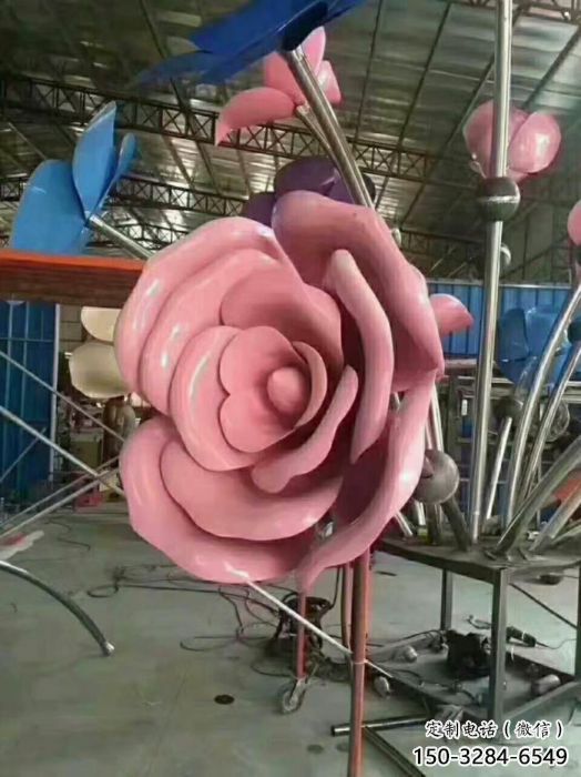 吐魯番牡丹花雕塑工廠優選，城市裝飾，牡丹花花朵雕塑供給