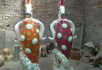 西寧幼兒園河馬雕塑，動(dòng)漫文化雕塑，卡通動(dòng)物制作