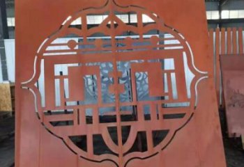 海東鏤空景墻雕塑，耐候鋼鏤空工藝設計