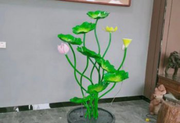 日照荷花雕塑異型優選，城市裝飾，展示荷花雕塑定做