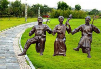 古交拉二胡雕塑點擊，景觀雕塑，別墅民俗人物雕塑供求