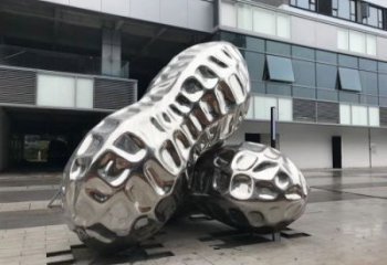 銅川花生雕塑制造，白鋼構件，不銹鋼花生雕塑提供