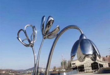 渭南百合花雕塑承接，城市裝飾，大型不銹鋼百合花雕塑公司