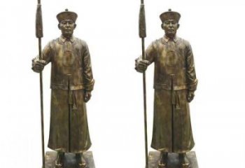 咸陽庭院武士雕塑