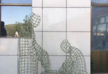 達州鏤空孝道雕塑通用，街景小品，鐵藝洗腳雕塑制造