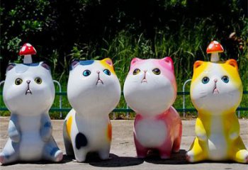 達孜房地產貓咪雕塑，仿古動漫雕塑，公園動物制造