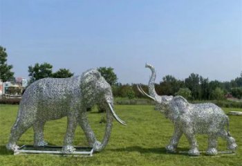 林周鏤空大象雕塑制造商，動物擺件，透雕大象雕塑定制