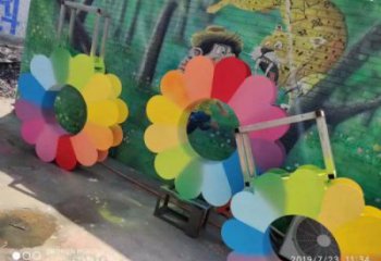 博爾塔拉金銀花雕塑廠家，景區(qū)雕塑，城市不銹鋼金銀花雕塑