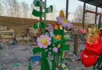 和田茉莉花雕塑訂做，城市雕塑，不銹鋼茉莉花雕塑廠