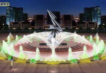 阿克蘇水景搖擺噴泉雕塑，循環噴水模式噴泉雕塑加工