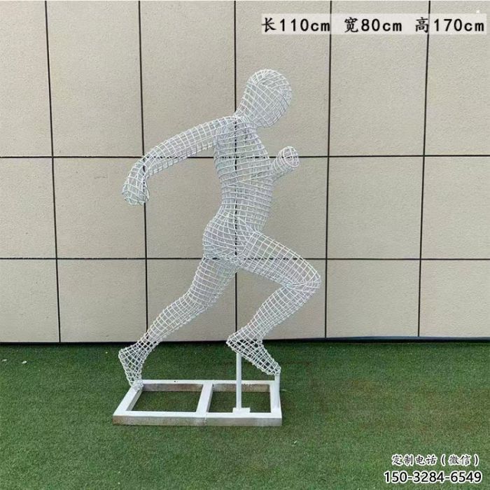 大理鏤空運動員雕塑訂做，城市雕塑，鐵藝體育人物雕塑廠