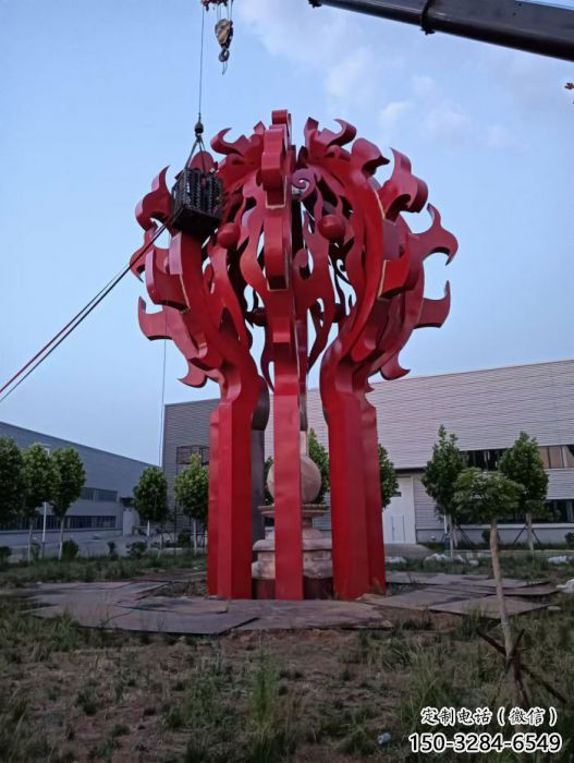 九龍坡火球雕塑，精神堡壘火球雕塑落地展示