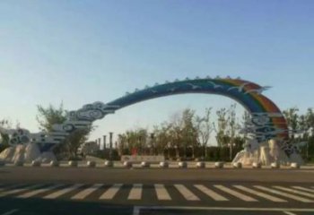 楚雄云朵大門雕塑，公園美陳元素，不銹鋼云朵大門雕塑