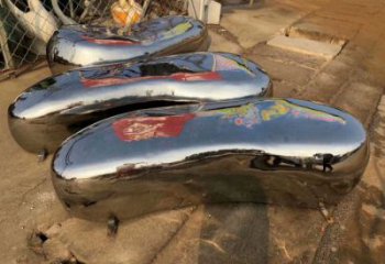 盤龍坐凳雕塑，小區園林雕塑，不銹鋼鏡面效果