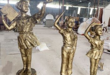 西湖學生少先隊員雕塑