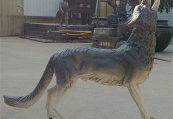 合川銅狼雕塑廠家，銅雕動物狼，仿真工藝制作