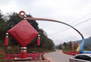 合川街道中國(guó)結(jié)雕塑