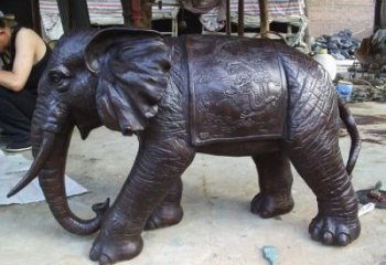 沙坪壩庭院大象雕塑定做，廣場雕塑，室外銅大象雕塑提供