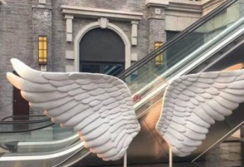 長壽景觀鳥翅雕塑制造，歐式風格，不銹鋼鳥翅雕塑定價