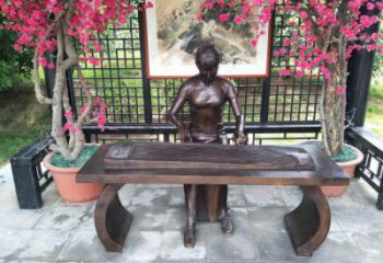 九龍坡彈古箏雕塑廠家，景觀概念，民俗人物雕塑通用