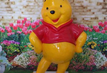 戶外風(fēng)景區(qū)卡通可愛布朗熊雕塑展示